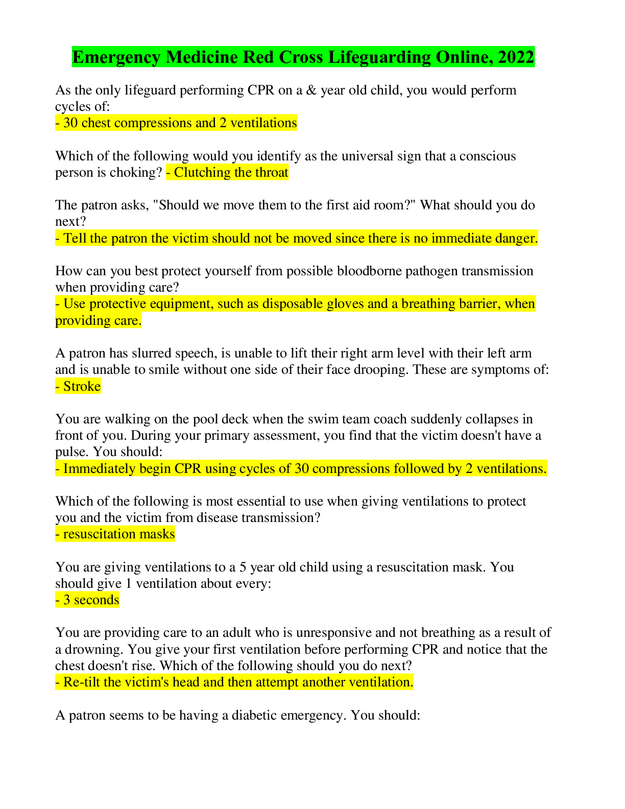 Preview image for Emergency Medicine Red Cross Lifeguarding Online, 2022